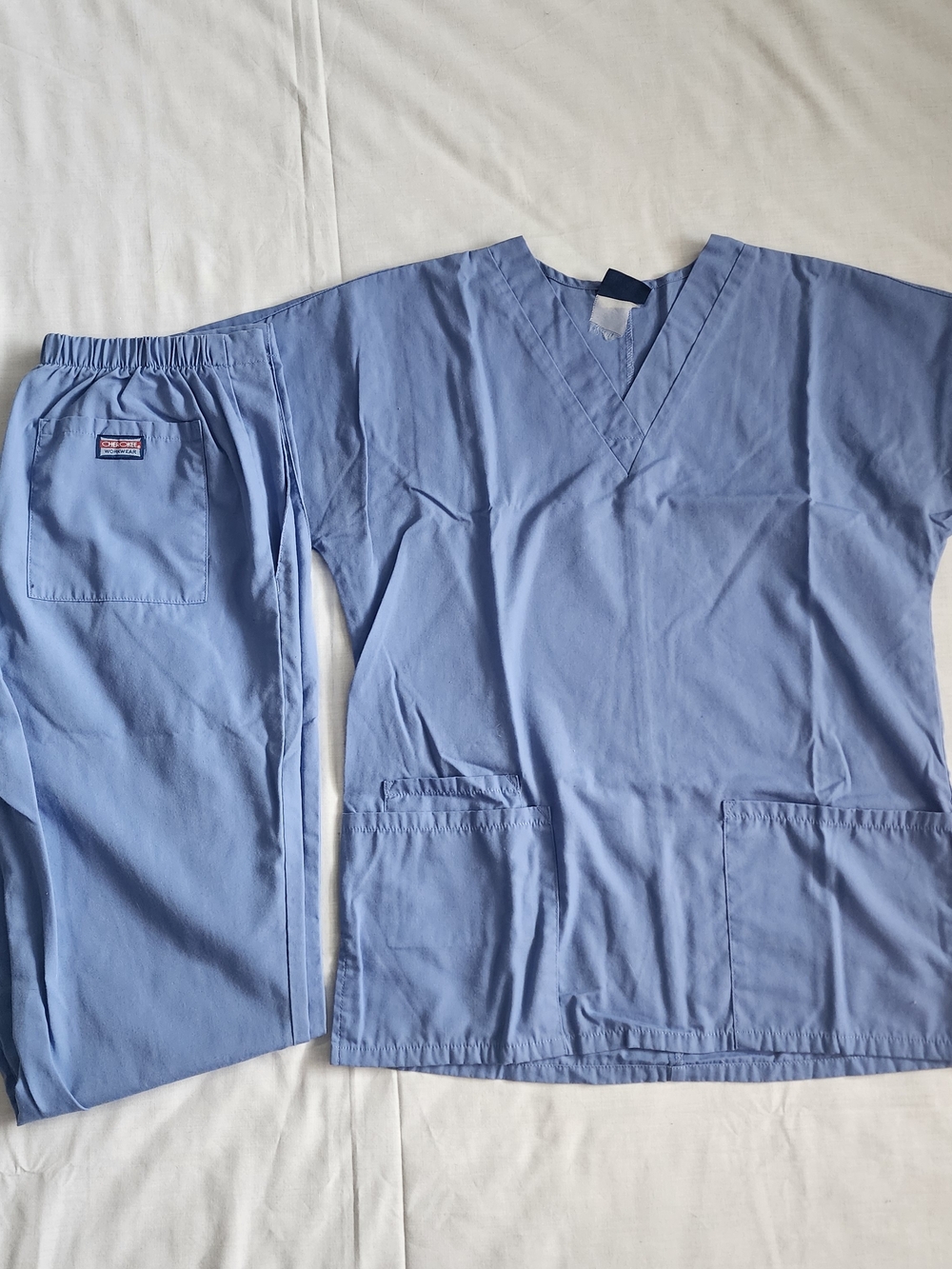 Cherokee Workwear Scrub Set Womens XS Ciel Blue
